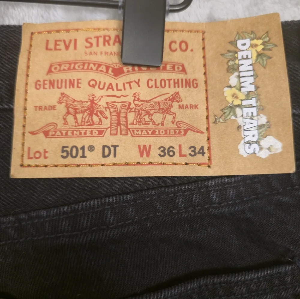 Levi's x Denim Tears 501 DT Plain Black Jeans.